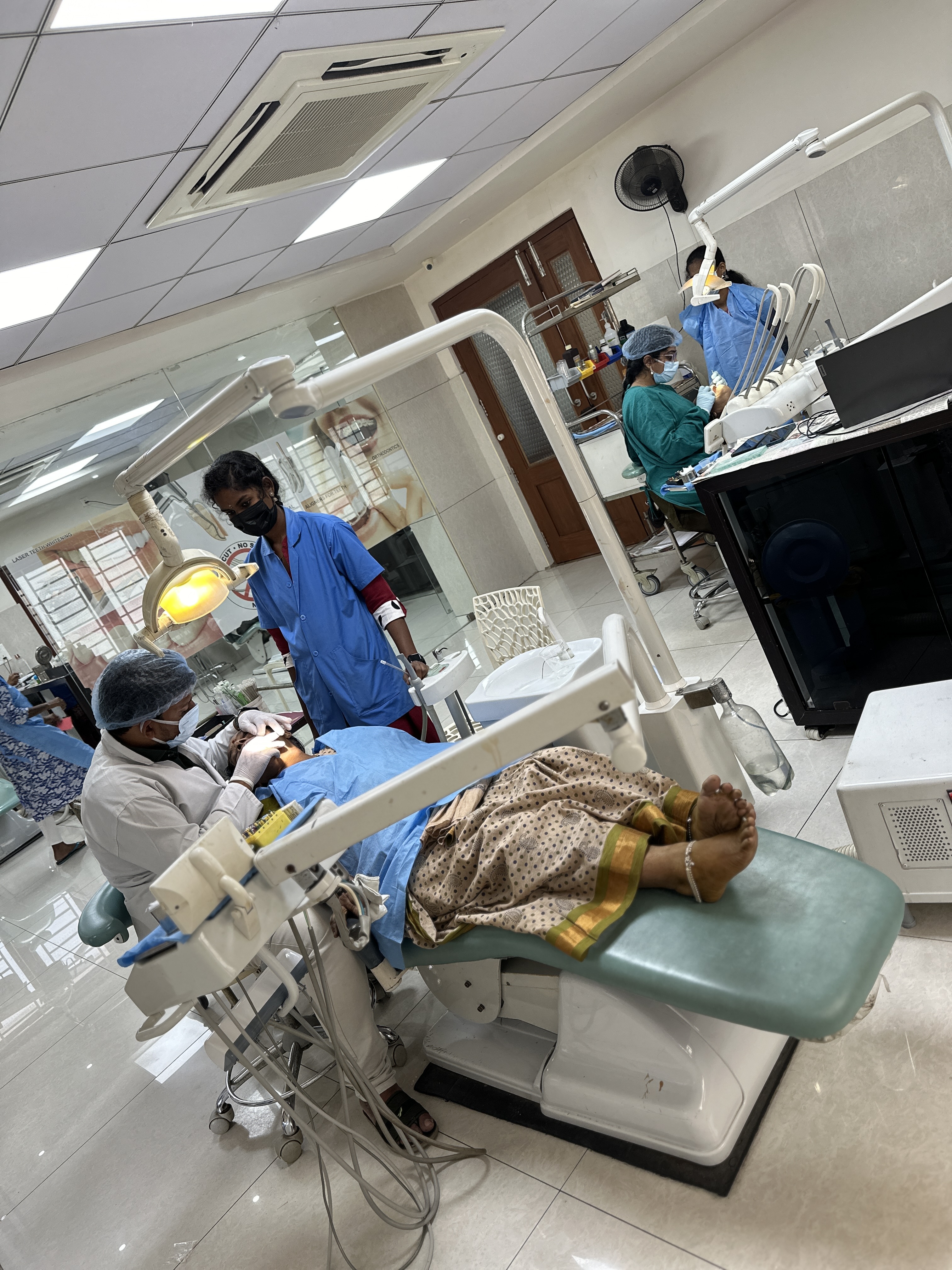 Soft lighting in a treatment suite